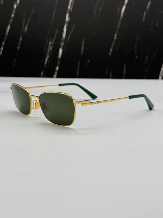 NEW BOTTEGA VENETA BV1300S 002 WOMEN GOLD/GREEN SUNGLASSES main image 10